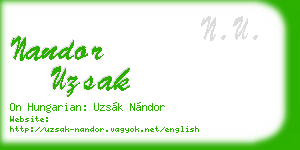 nandor uzsak business card
